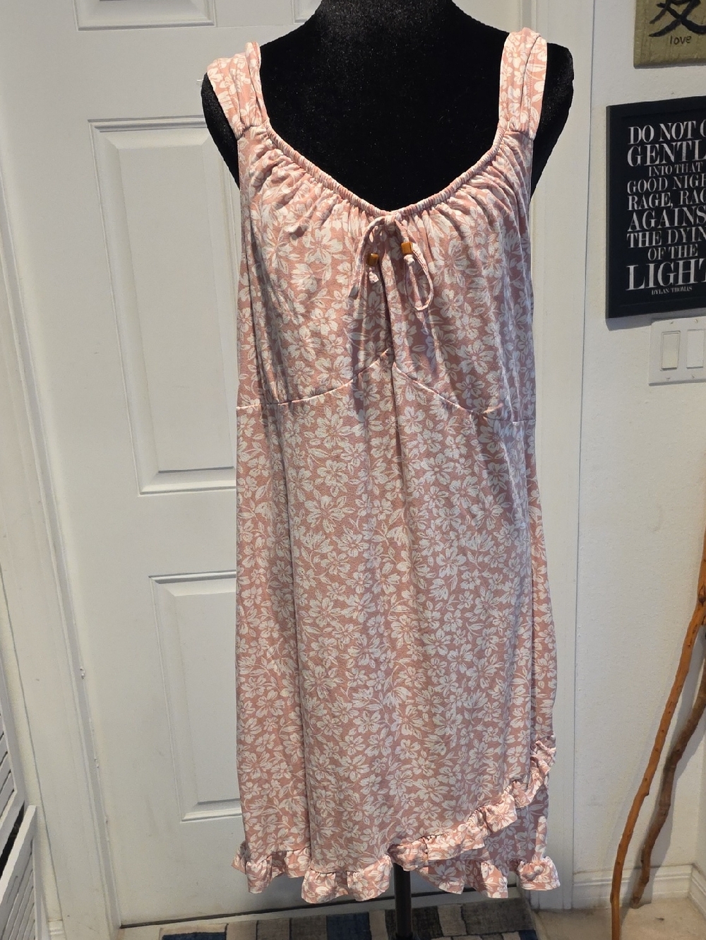 No Boundaries Pink Floral Chemise Nightgown
